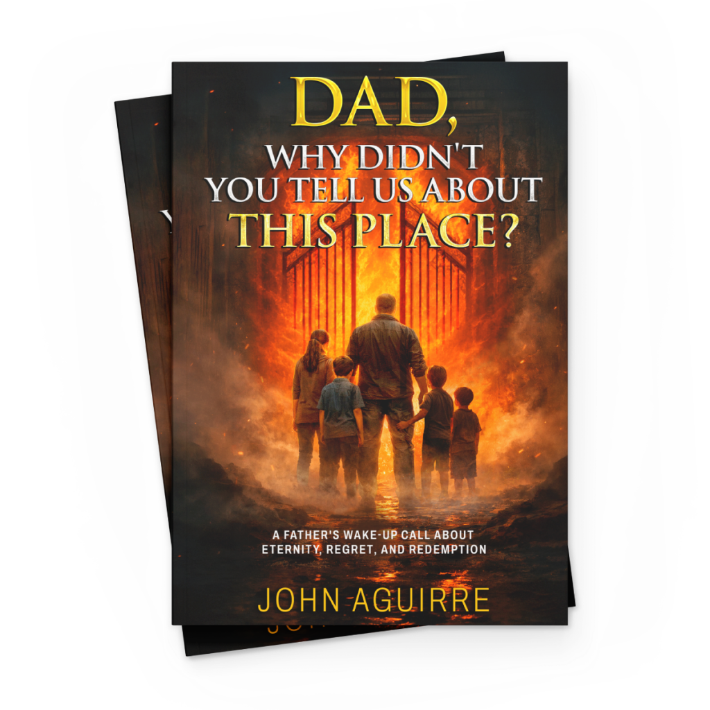Book cover mockup of “Dad, Why Didn’t You Tell Us About This Place?” by John Aguirre