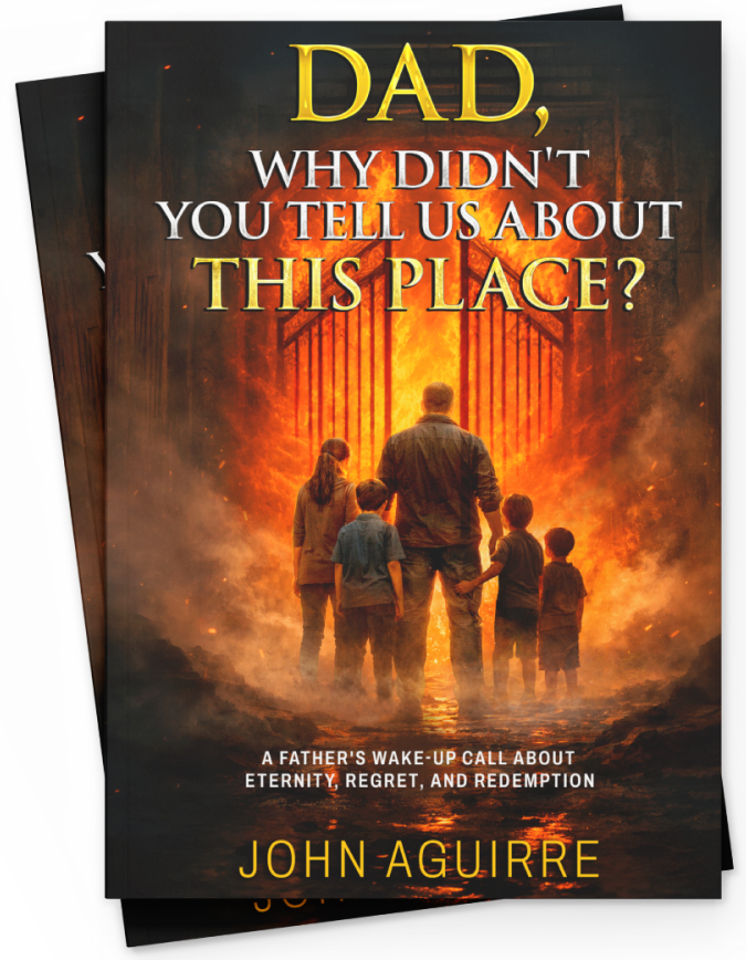 Book cover mockup of “Dad, Why Didn’t You Tell Us About This Place?” by John Aguirre