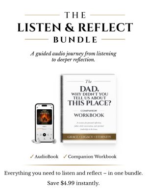 Listen and Reflect Bundle featuring Christian audiobook and companion workbook for deeper reflection and spiritual growth